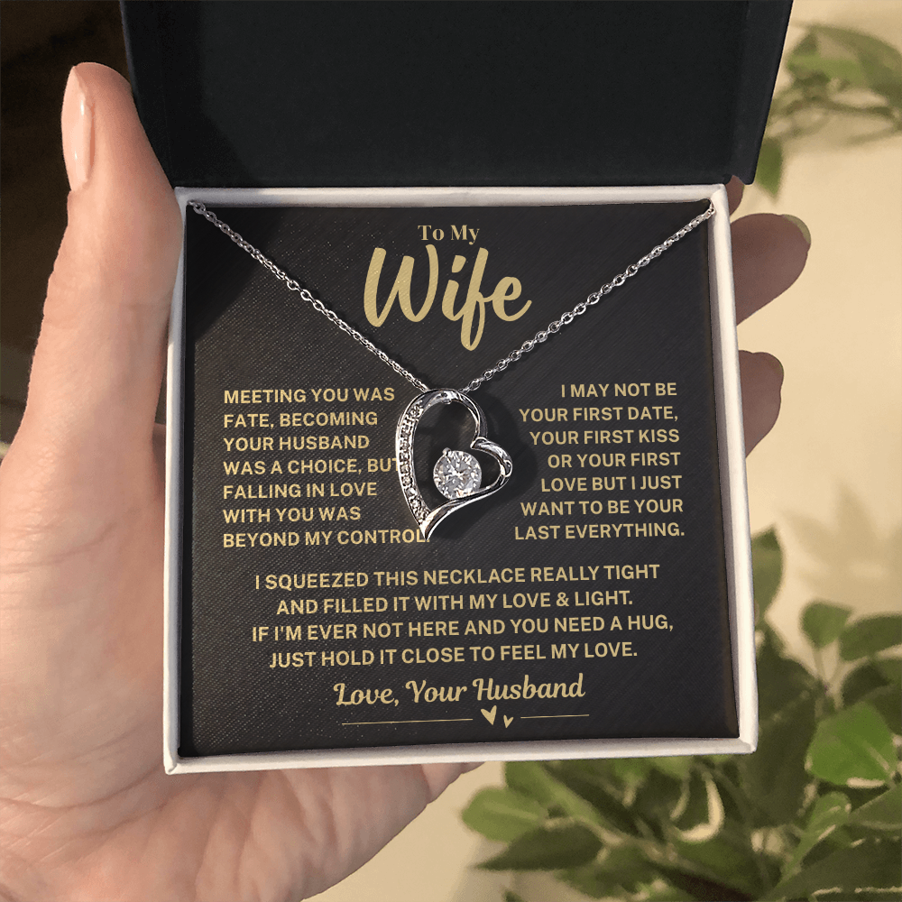 Wife Gift From Husband, "My Love & Light", Forever Love Necklace