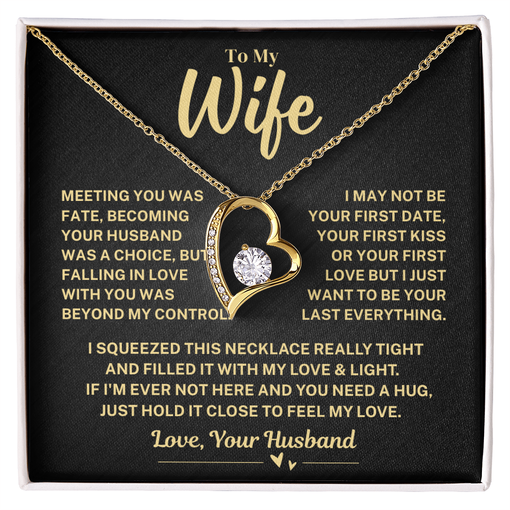 Wife Gift From Husband, "My Love & Light", Forever Love Necklace