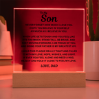 To My Son Acrylic Plaque From Dad – A Gift He’ll Treasure Forever 💙