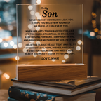 To My Son Acrylic Plaque From Mom  – A Gift He’ll Treasure Forever 💙