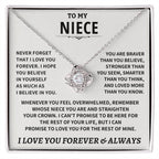 To My Niece Necklace – Inspirational Gift for Niece | Love You Forever Jewelry from Aunt or Uncle