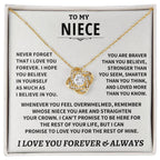 To My Niece Necklace – Inspirational Gift for Niece | Love You Forever Jewelry from Aunt or Uncle