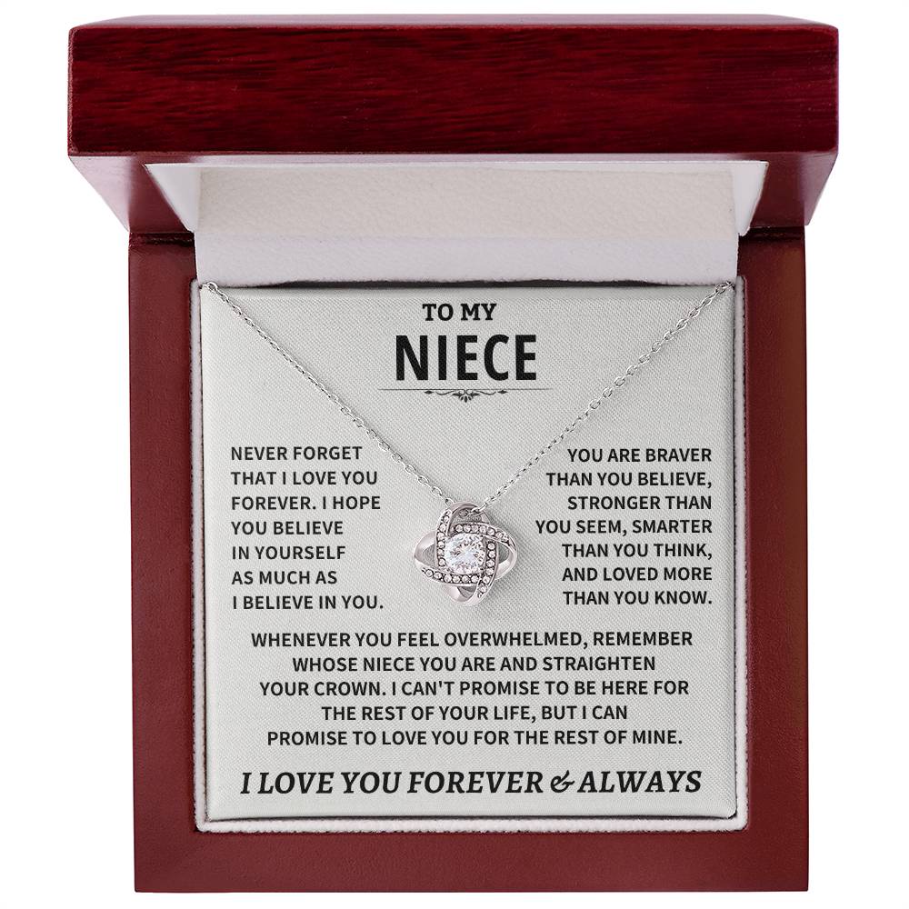 To My Niece Necklace – Inspirational Gift for Niece | Love You Forever Jewelry from Aunt or Uncle