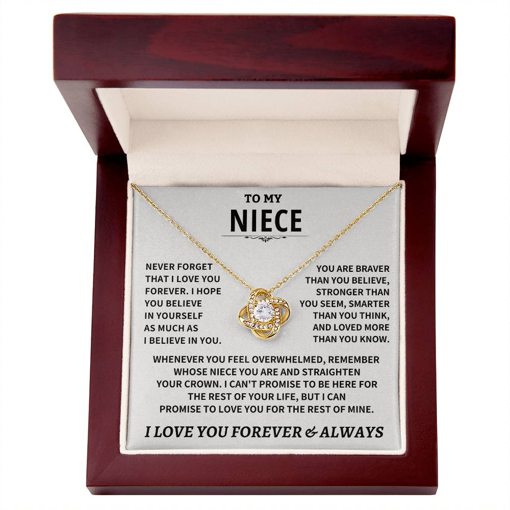 To My Niece Necklace – Inspirational Gift for Niece | Love You Forever Jewelry from Aunt or Uncle