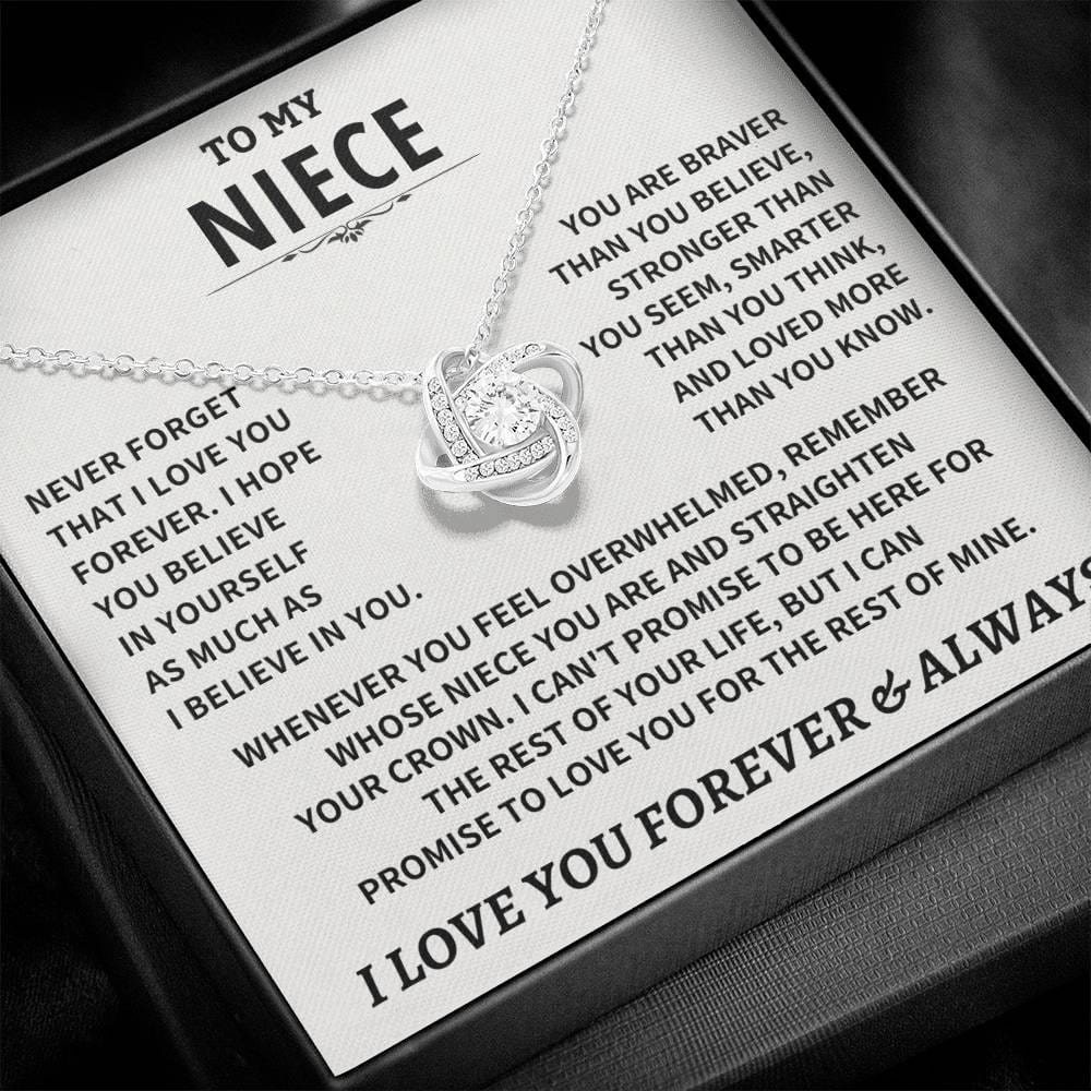 To My Niece Necklace – Inspirational Gift for Niece | Love You Forever Jewelry from Aunt or Uncle
