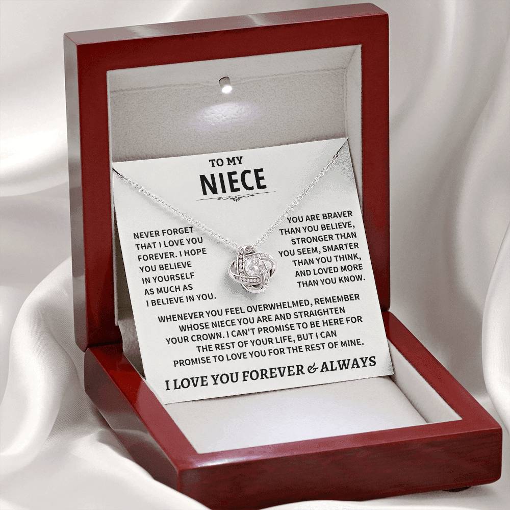 To My Niece Necklace – Inspirational Gift for Niece | Love You Forever Jewelry from Aunt or Uncle