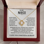 To My Niece Necklace – Inspirational Gift for Niece | Love You Forever Jewelry from Aunt or Uncle
