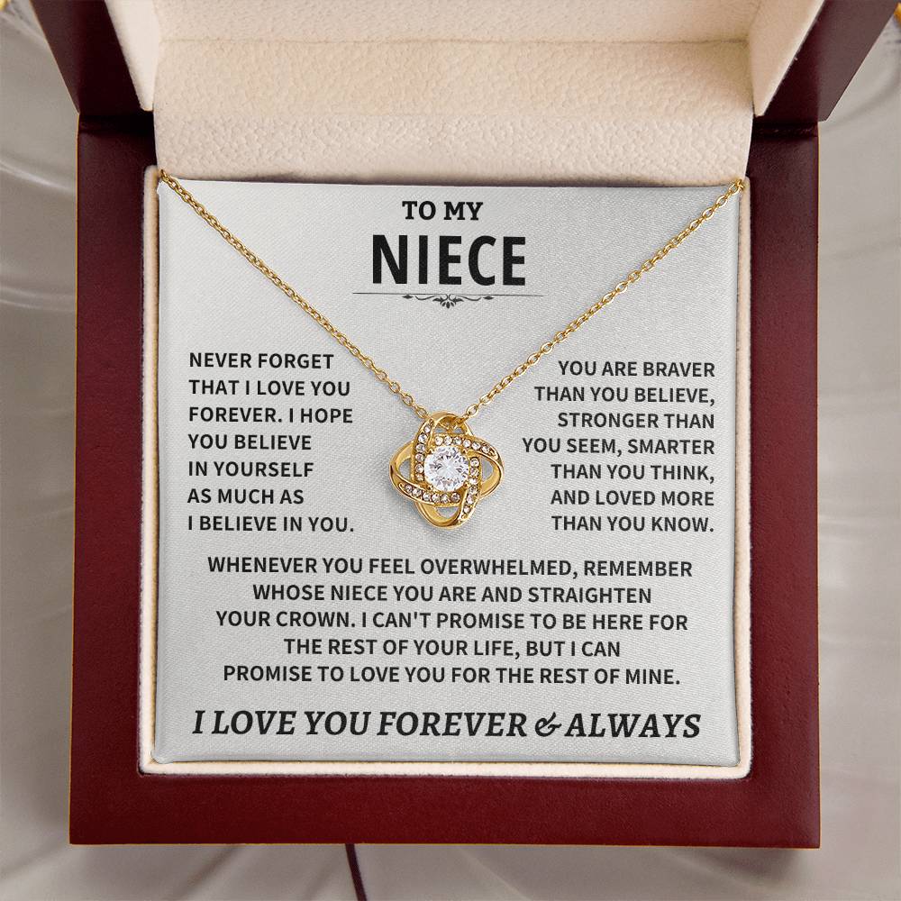 To My Niece Necklace – Inspirational Gift for Niece | Love You Forever Jewelry from Aunt or Uncle