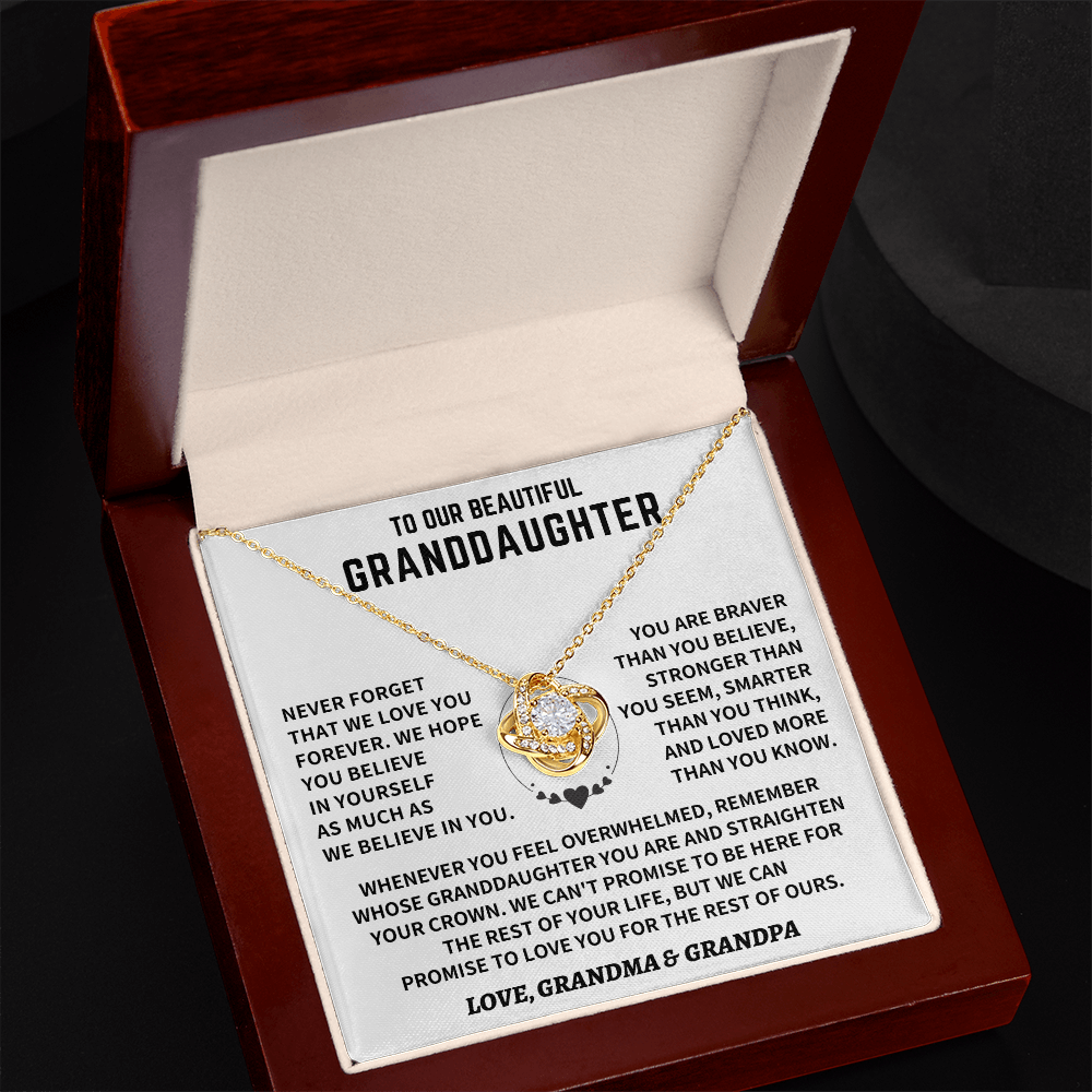Granddaughter Gift, "Never Forget", From Grandma & Grandpa