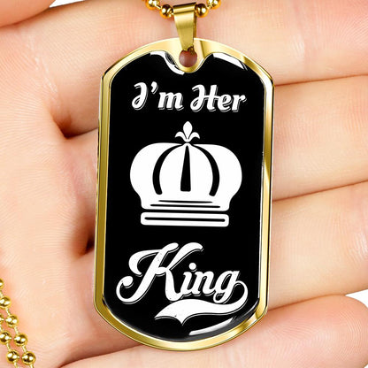 LUXURY DOG TAG BUNDLE; I Am His Queen and I Am Her King