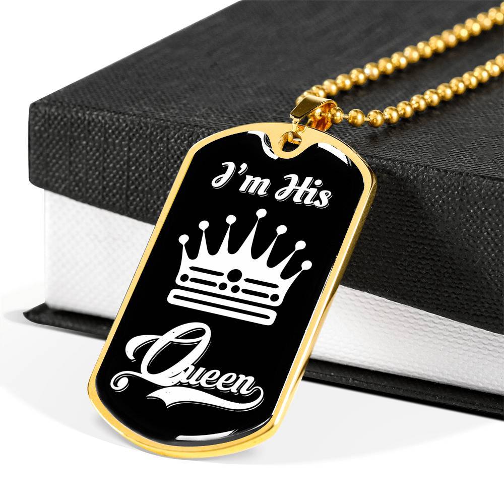 LUXURY DOG TAG BUNDLE; I Am His Queen and I Am Her King