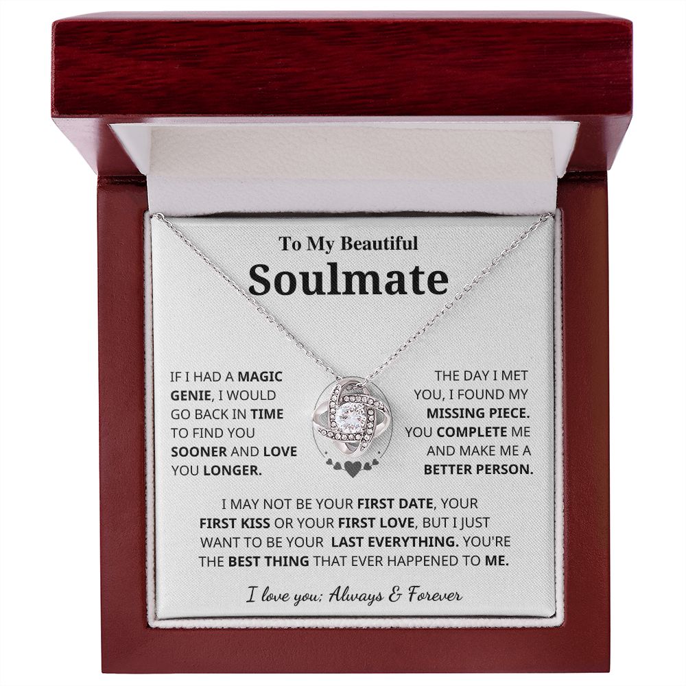 Soulmate Gift- Last Everything- Love Knot Necklace